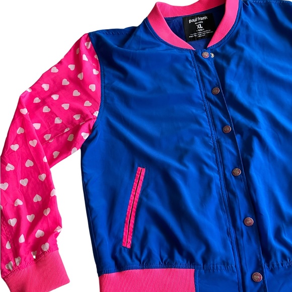 🩷🩵Paul Frank🩵🩷 bomber jacket 90s style XL kid core favorites , like new - Picture 2 of 8